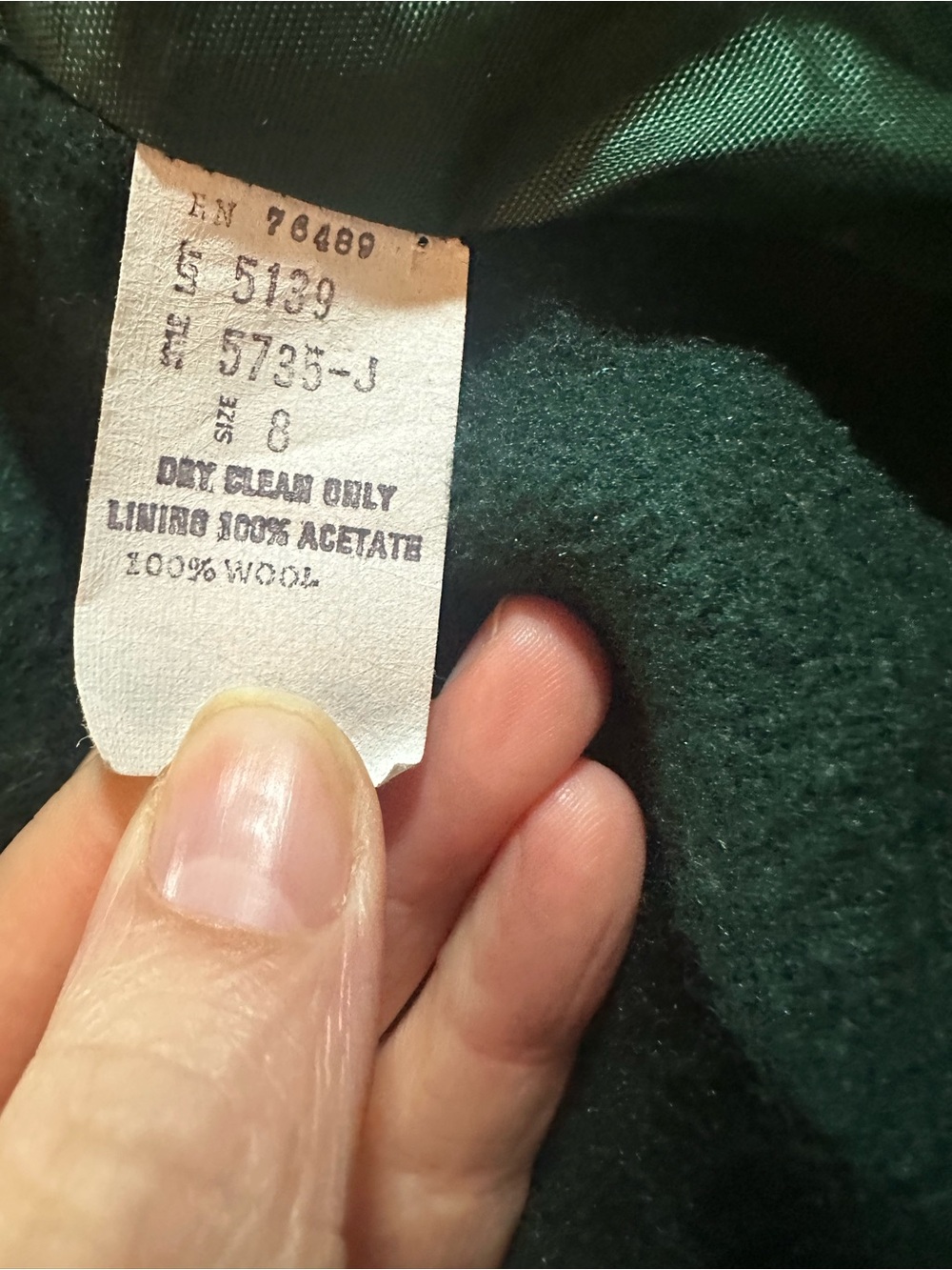 Green Double-Breasted Wool Blazer - Picture 3 of 6
